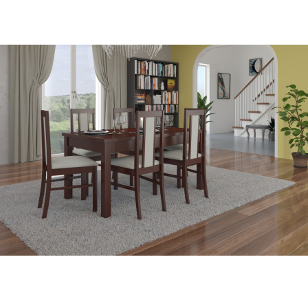 RODOS 52 Asztal és szék készlet Sötét dió