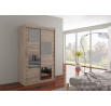 Tolóajtós szekrény tükörrel LUGANO 120 Truffle+Truffle