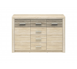 CASTEL 09 sonoma jasna/MDF sonoma trufel - komoda