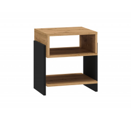 TRIS 01 dąb artisan/czarny - szafka nocna