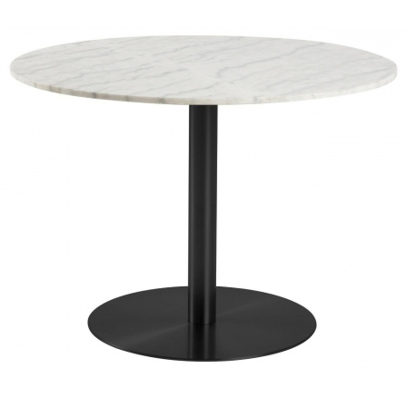 Corby kerek asztal márvány/fekete 105 cm