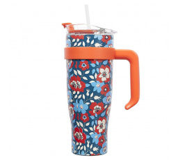 Miami Floral termoszbögre, piros