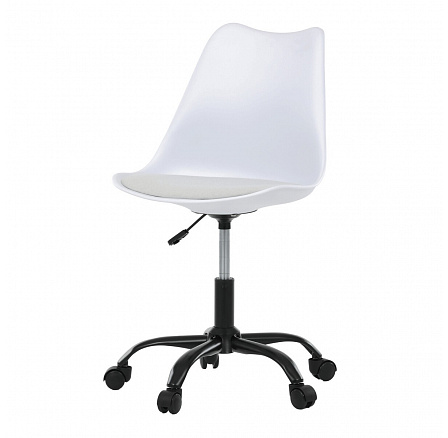 Pracovní židle, výškově nastavitelná, bílá plast, KA-X7055 WT