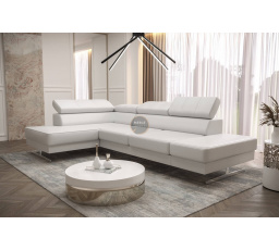 NAROŻNIK EMPORIO MINI 300x180 - lewa , Eko skóra biała