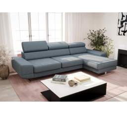 NAROŻNIK MILANO MINI 270 CM - Odcienie jasnoniebieskie , prawa