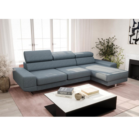 NAROŻNIK MILANO MINI 270 CM - Odcienie jasnoniebieskie , prawa