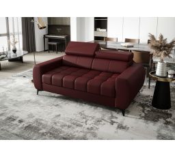 SOFA PORTO II 190 CM SKÓRA NATURALNA - Skóra bordowa