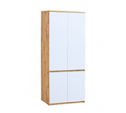 ARCA AR1 ruhásszekrény, Sarkvidéki fehér + Wotan tölgy