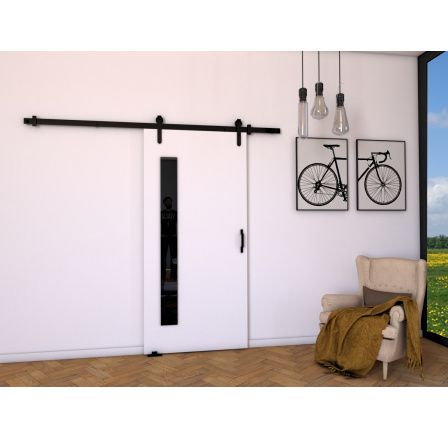 Posuvné dveře LOFT G100, Bílá/Černá Posuvné dveře LOFT G100, Bílá/Černá