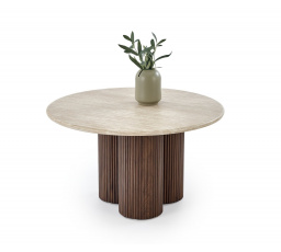 DOROTEA dohányzóasztal, travertin / dió