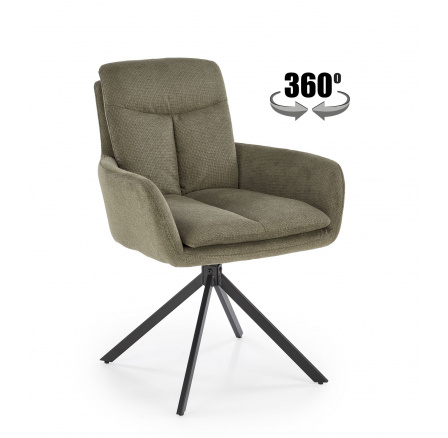 Forgó étkezőszék K536, Olíva/Fekete