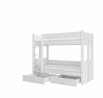 Kétszemélyes emeletes ágy ARTA 180x80 Fehér+Fehér