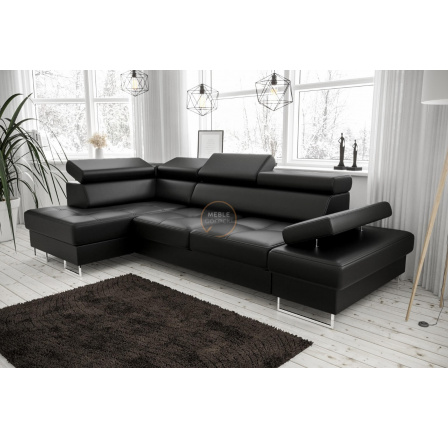 NAROŻNIK GALAXY MINI 170x280 - Czarna eko skóra , lewa NAROŻNIK GALAXY MINI 170x280 - Czarna eko skóra , lewa