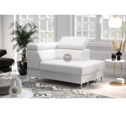 FOTEL DOSTAWKA GALAXY - Strona prawa , Biała eko skóra