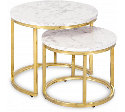 Zestaw Stolików OLIS Marmur Złoty