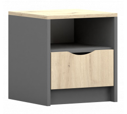 Éjjeliszekrény - JOY II 22, Szürke/Dub Artisan