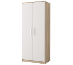 2D OMEGA III - 06 Gardróbszekrény, Sonoma Tölgy/Fehér