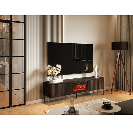 VERA 190 EF TV-szekrény kis kandallóval, barokk ristretto tölgy VERA 190 EF TV-szekrény kis kandallóval, barokk ristretto tölgy