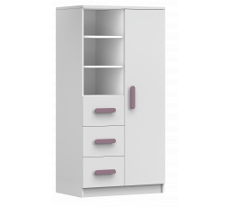 Polc 80 3S1D SMYK I - 05, Fehér Matt/Hanga