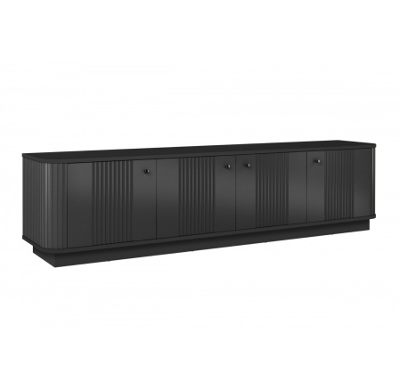VESPER RTV 187 4D - czarny mdf / czarny mdf / czarne uchwyty / cokół VESPER RTV 187 4D - czarny mdf / czarny mdf / czarne uchwyty / cokół