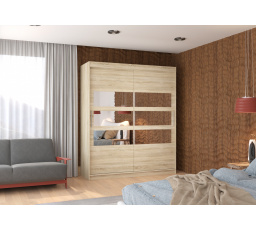 Tolóajtós szekrény tükörrel TOLEDO 180 Sonoma+Sonoma