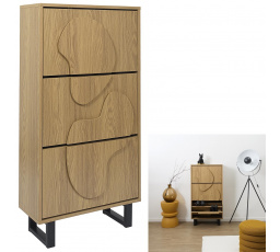 Calypso cipősszekrény tölgy/fekete