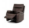Polohovací křeslo, elektrické zabudované ovládání, hnědá, látka vintage, TV-4094 BR3