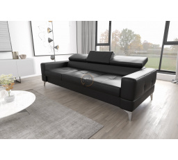 SOFA TOSCANIA III 250 CM - Czarna eko skóra
