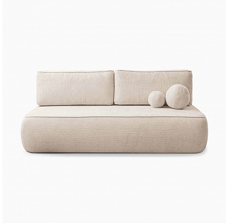 Sofa Rozkładana ARVETO Kremowa Szenilowa