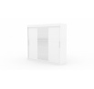 Tolóajtós szekrény tükörrel ERWIN 235 Fehér+Fehér