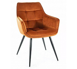 LILIA VELVET étkezőszék, fahéj Bluvel 4215/fekete matt