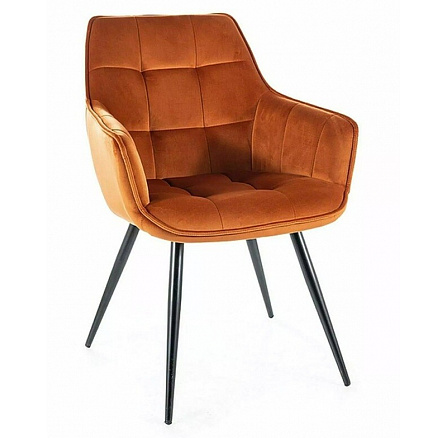 LILIA VELVET étkezőszék, fahéj Bluvel 4215/fekete matt