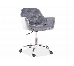 Q-190 Velvet irodai szék, szürke Bluvel 14