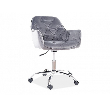 Q-190 Velvet irodai szék, szürke Bluvel 14