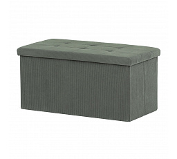 Taburet s úložným prostorem, zelená, manšestrová látka, TAB-472 GRN6