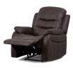 Polohovací křeslo, hnědá, látka, TV-4086 BR