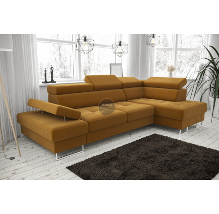 NAROŻNIK GALAXY MINI 170x280 - Odcienie żółtego , prawa