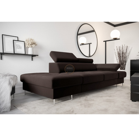 SOFA GALAXY II SZEZLONG 235 CM - Odcienie brązu , Szezlong po lewej - lewa strona