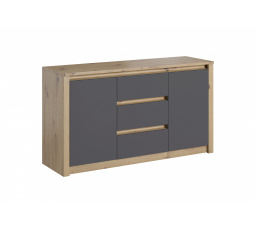 MALTA K2DP komód, Artisan Tölgy + Szürke