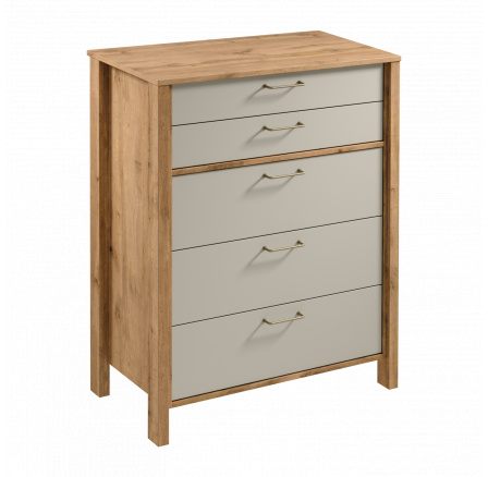 INDYGO K5S komód, Wotan Tölgy/Bézs