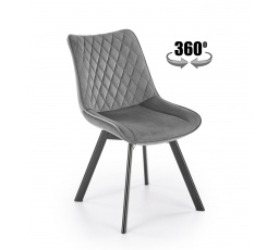 Forgó étkezőszék K520, Szürke/Fekete