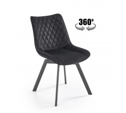 Forgó étkezőszék K520, Fekete/Fekete