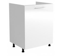VENTO DK-60/82 alsó konyhaszekrény, Fehér/Fényes Fehér