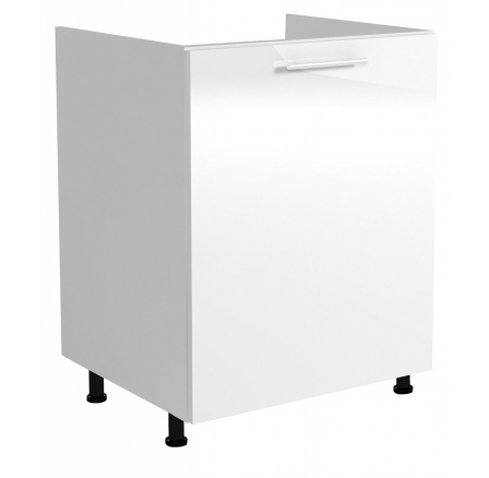 VENTO DK-60/82 alsó konyhaszekrény, Fehér/Fényes Fehér