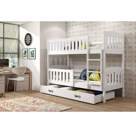 KUBUŚ PIĘTROWE RAMA BIAŁY SZUFLADA BIAŁY 90 X 200 KPL