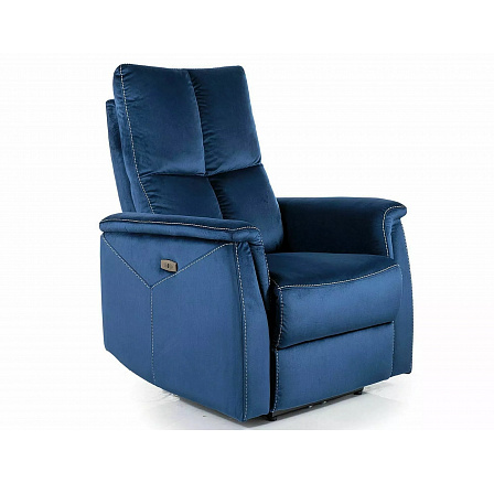 Állítható NEPTUN VELVET fotel, Kék Bluvel 86