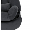 Polohovací křeslo, elektrické zabudované ovládání, šedá, látka, TV-7089 GREY2
