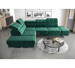 NAROŻNIK EMPORIO 225X300 - lewa , Odcienie zieleni