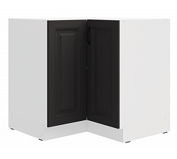 Alsó sarokszekrény STELLO - 90x90 DN 2F BB, Fehér/Grafit
