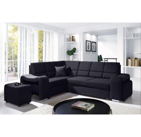 Rohová sedací souprava Wiki L černá